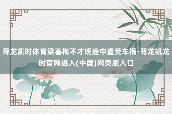 尊龙凯时体育梁喜梅不才班途中遭受车祸-尊龙凯龙时官网进入(中国)网页版入口