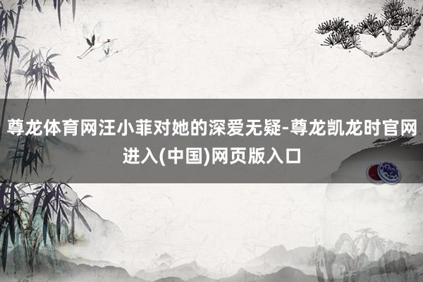 尊龙体育网汪小菲对她的深爱无疑-尊龙凯龙时官网进入(中国)网页版入口